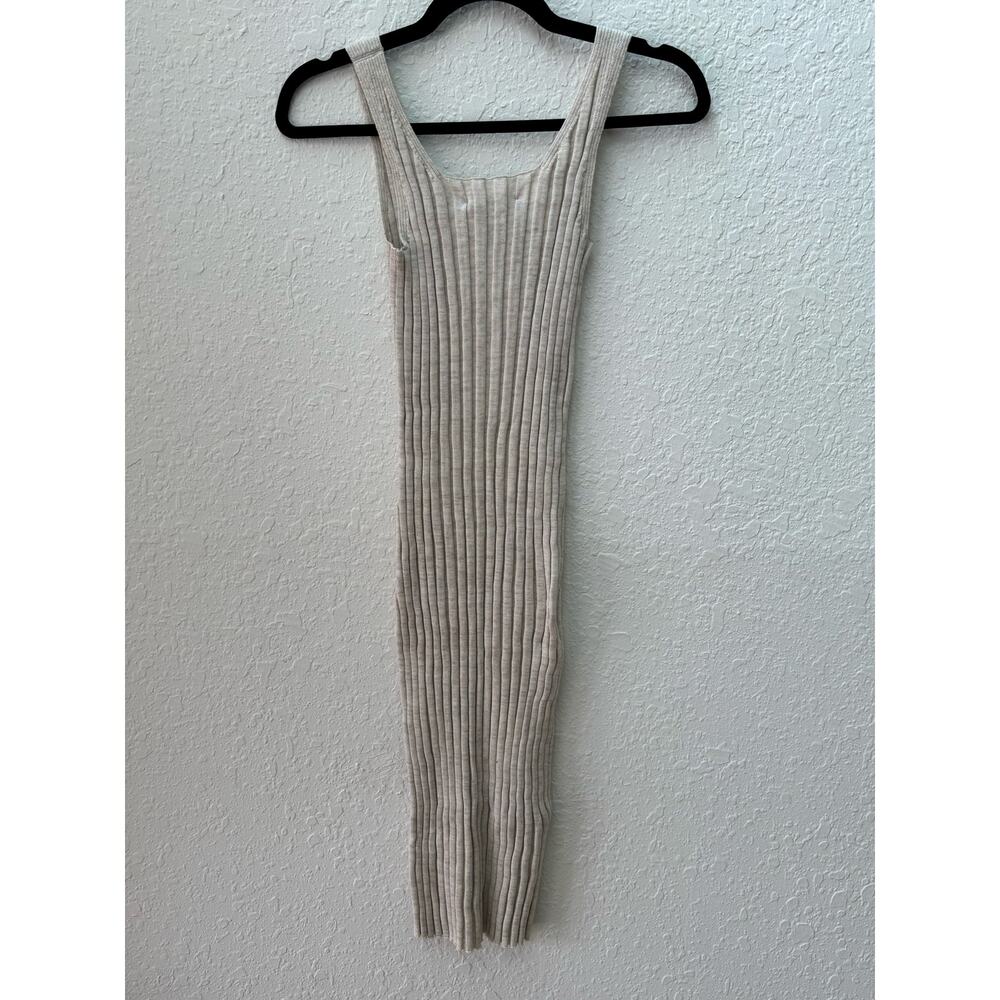Peruvian Connection Sahara Aurelie Tank Ribbed Dress Beige Small NWT $200 - Picture 5 of 8